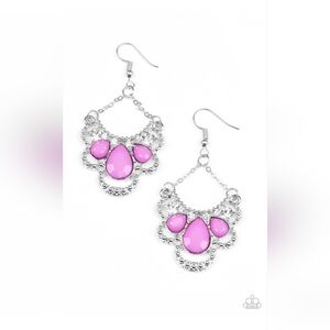 Paparazzi Caribbean Royalty Purple Fish Hook Earrings